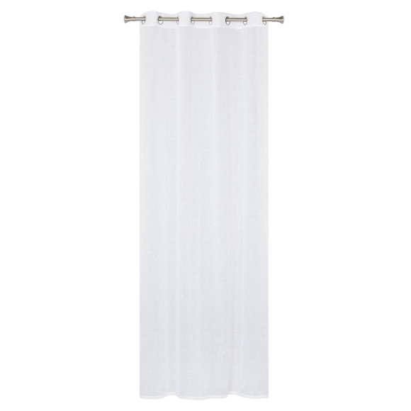 Firana z kółkami OLIVIA 140/260 cm kol biały