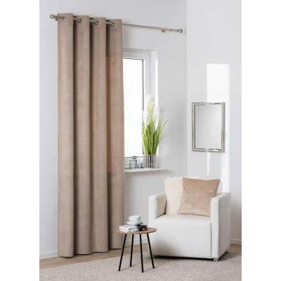 Zasłona z kółkami GRATER 140x260 cm taupe