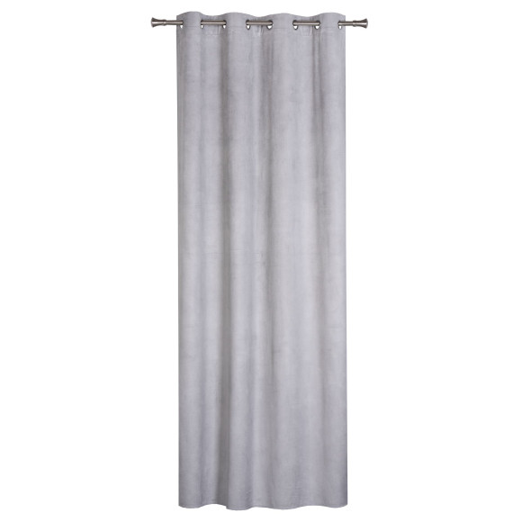 Zasłona z kółkami GRATER 140x260 cm jasnoszary