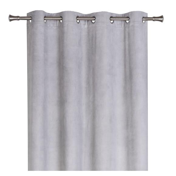 Zasłona z kółkami GRATER 140x260 cm jasnoszary