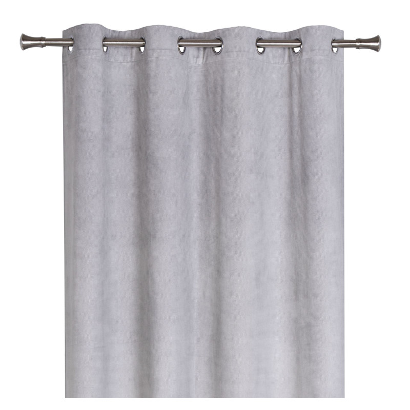 Zasłona z kółkami GRATER 140x260 cm jasnoszary