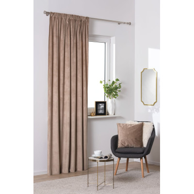 Zasłona z taśmą BILO 140x260 cm taupe