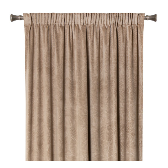 Zasłona z taśmą BILO 140x260 cm taupe