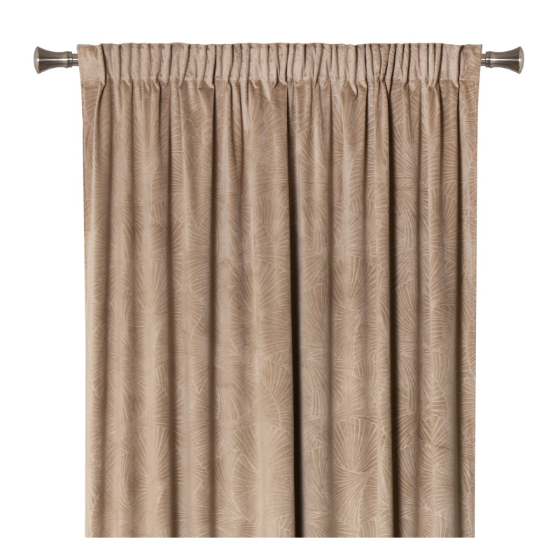 Zasłona z taśmą BILO 140x260 cm taupe
