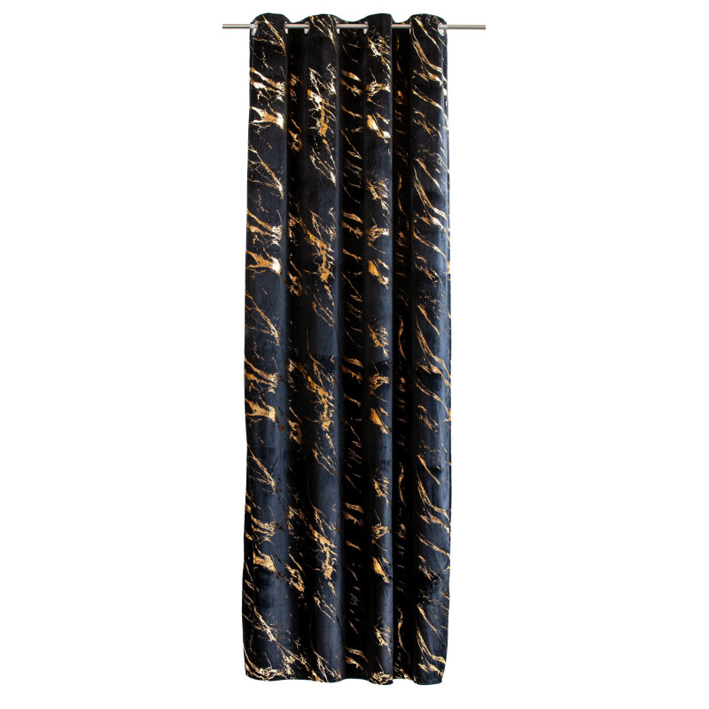 Zasłona welwetowa  ENDLESS CHIC  140x270 Czarno-złoty