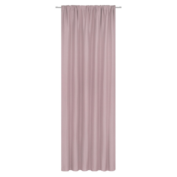 Zasłona z taśmą FAMOUS CHIC 135x270 pudrowy róż