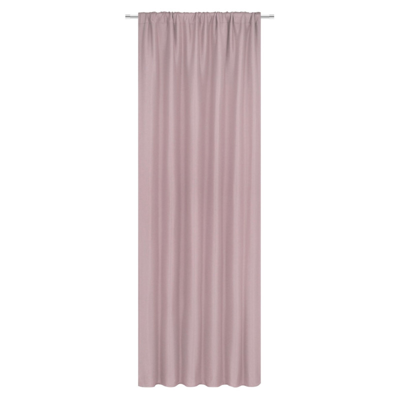 Zasłona z taśmą FAMOUS CHIC 135x270 pudrowy róż