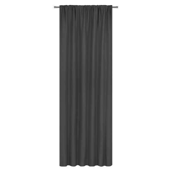 Zasłona z taśmą FAMOUS CHIC 135x270 czarny