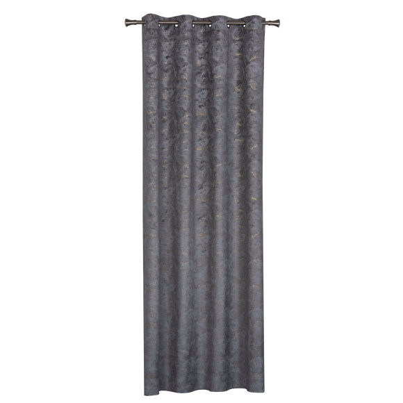 Zasłona z kółkami MARBLE 140x260cm, kolor szary