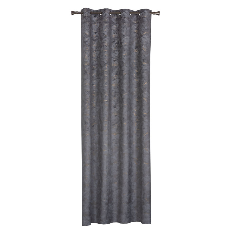 Zasłona z kółkami MARBLE 140x260cm, kolor szary