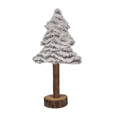 Dekoracja stojąca FIR, 31cm, kolor szary