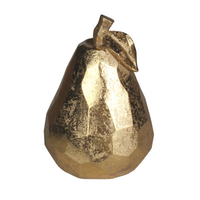 Dekoracja PEAR, 9x9x13cm, polyresin, kolor złoty