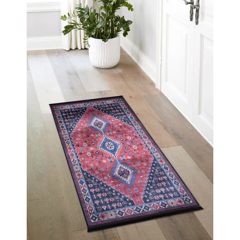Dywan drukowany CORU, petra 60x120cm, kolor bordowy