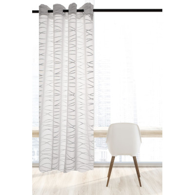 Firana z kółkami CHIC CHAIN 140x270 bia/sre