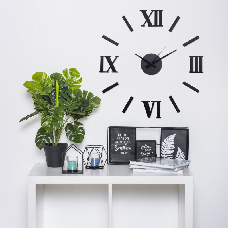 Zegar naklejany STICKER TULUS śr.100cm czarny-MC