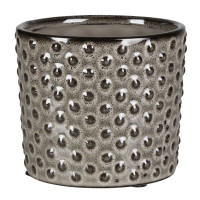 Osłonka KARIN ceramiczna 12x12x10,5-szara bubble