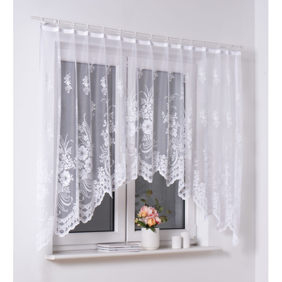 Firana żakardowa LAURA, 300/150 cm, kolor biały