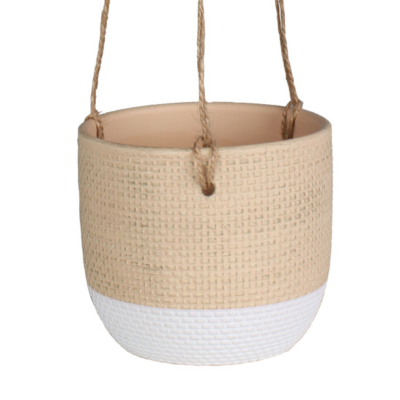 Osł.wisząca LINAS ter 14X14X12,5cm kremowo-biała