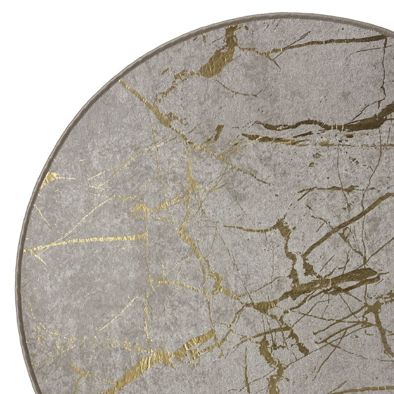 Dywan drukowany NEVA,petra folia, śr.100cm, beżowy