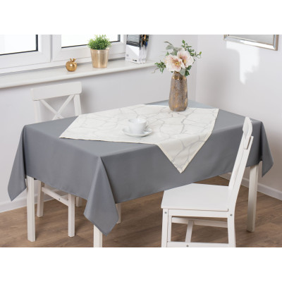 Obrus WUSTE 85x85cm, ecru/srebrny