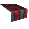 Bieżnik TARTAN rozm. 40x140cm,kolor zielony-czerwony