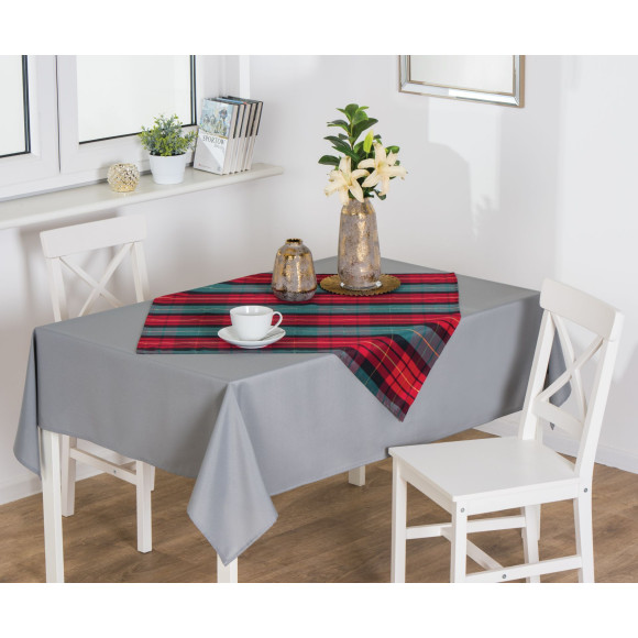 Obrus TARTAN rozm.85x85cm,kolor zielony-czerwony