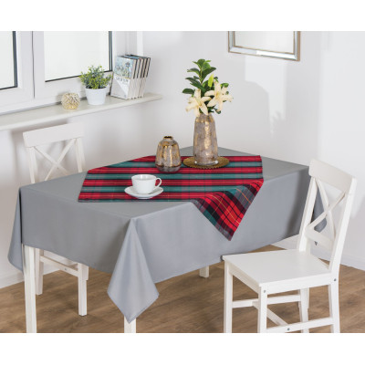 Obrus TARTAN rozm.85x85cm,kolor zielony-czerwony