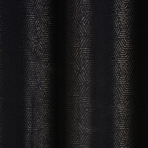 Zasłona z kółkami HATTA 140x260 cm, kolor czar./zło.