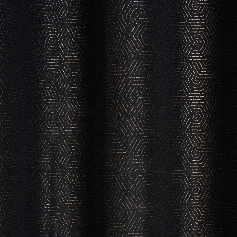 Zasłona z kółkami HATTA 140x260 cm, kolor czar./zło.