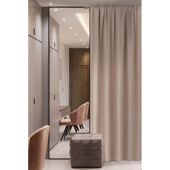 Zasłona z taśmą SOFT CHIC 135x270 beż