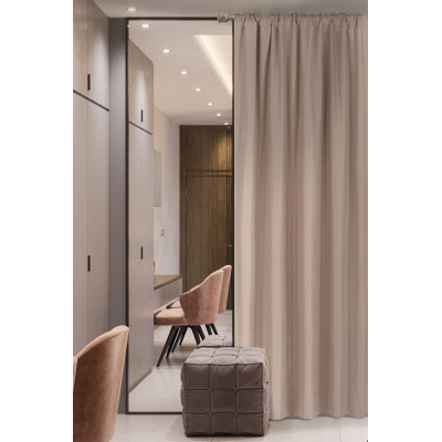 Zasłona z taśmą SOFT CHIC 135x270 beż