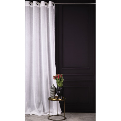 Firana z kółkami ROMANTIC CHIC 140x270 zgasz biel