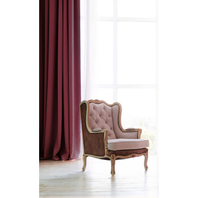 Zasłona z kółkami PIERRE CHIC 140x270 burgundowy