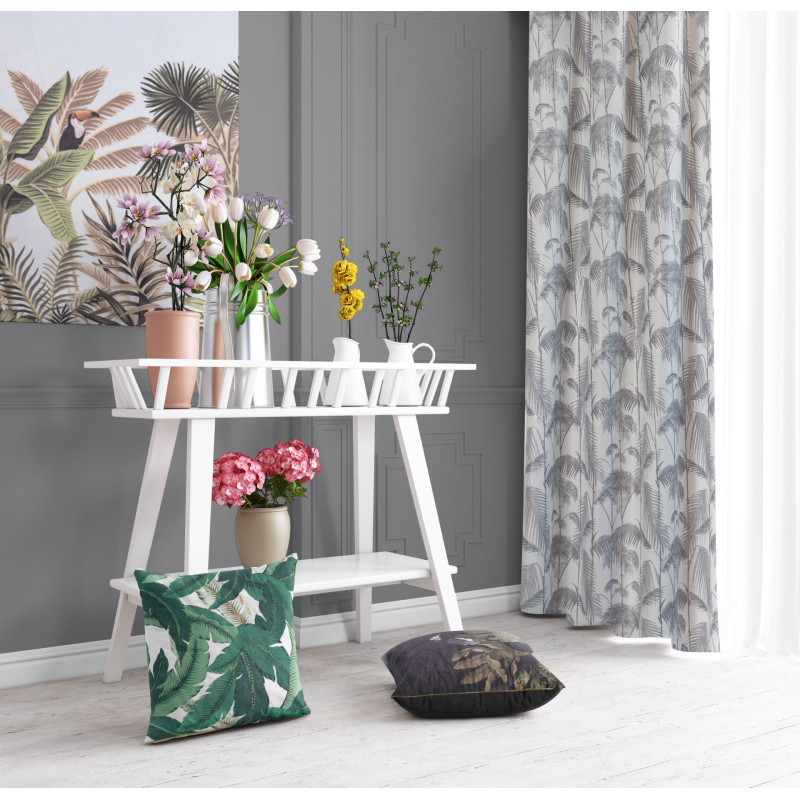Zasłona z kółkami zaciem BOLD CHIC 140x270 sre/cza