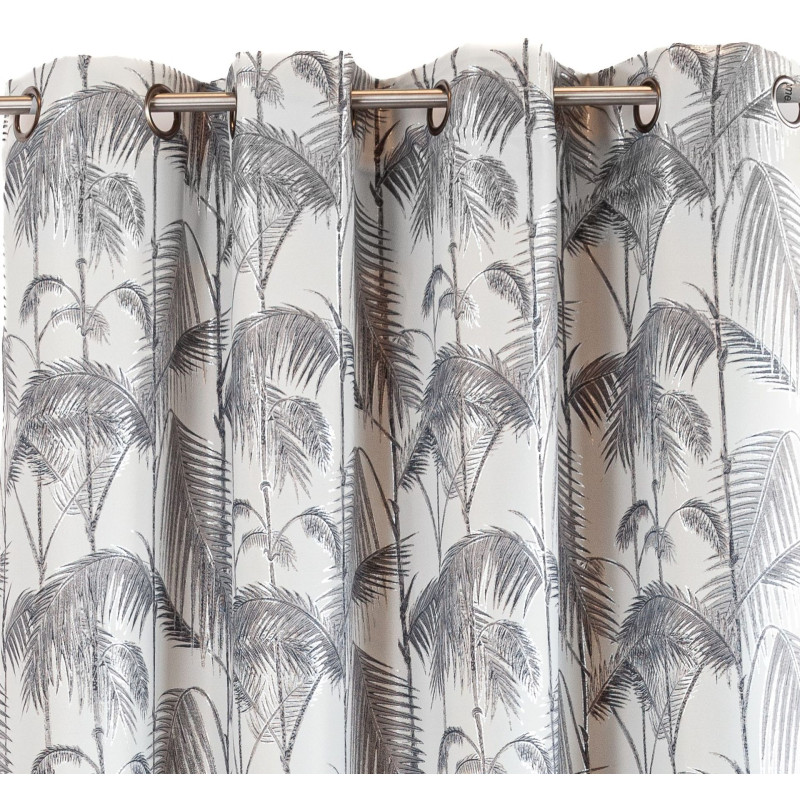 Zasłona z kółkami zaciem BOLD CHIC 140x270 sre/cza