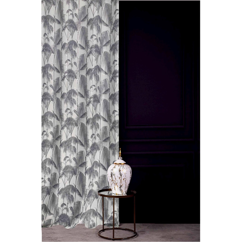 Zasłona z kółkami zaciem BOLD CHIC 140x270 sre/cza