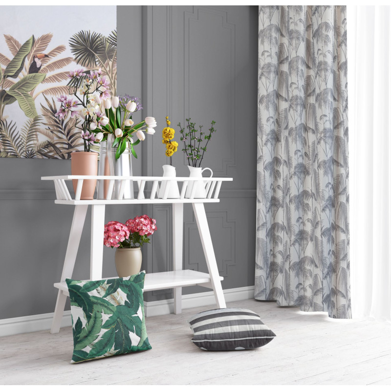 Zasłona z kółkami zaciem BOLD CHIC 140x270 sre/cza