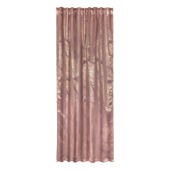 Zasłona z taśmą GREAT CHIC 135x300 róż/zł