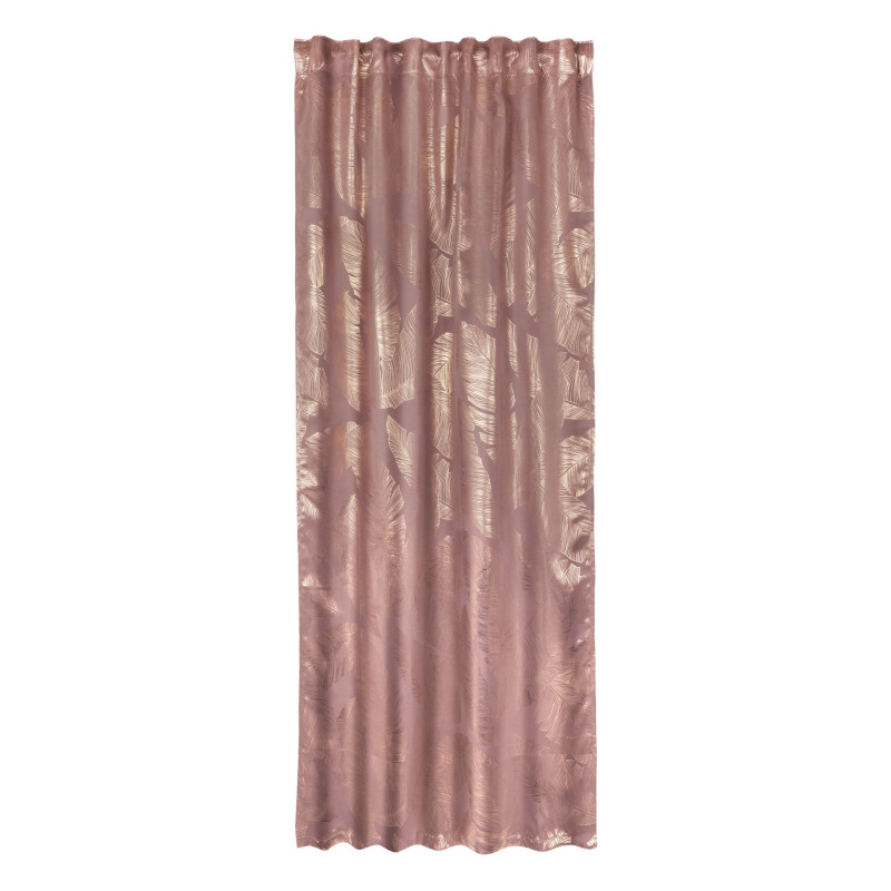 Zasłona z taśmą GREAT CHIC 135x300 róż/zł