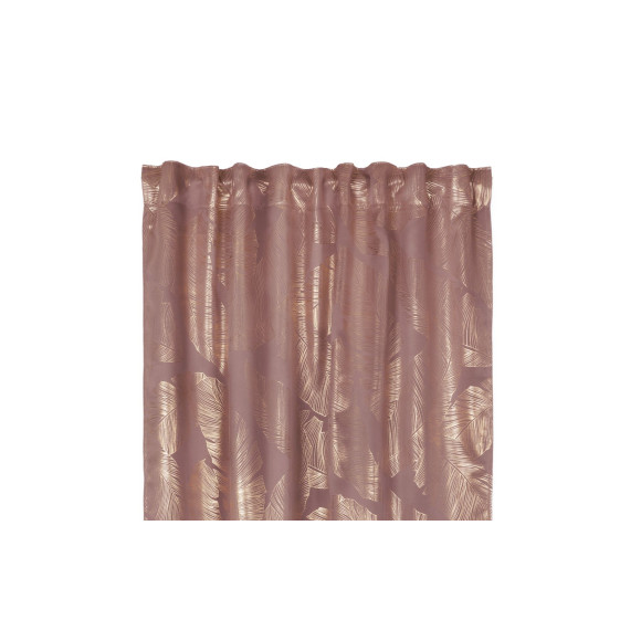 Zasłona z taśmą GREAT CHIC 135x300 róż/zł