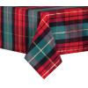 Obrus TARTAN rozm.140x180cm,kolor zielony-czerwony