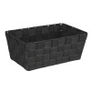 Organizer DOMI 10x25x15cm, pleciony, czarny