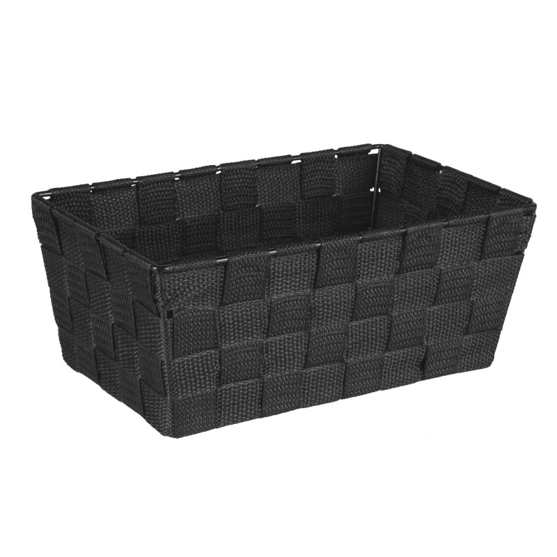 Organizer DOMI 10x25x15cm, pleciony, czarny
