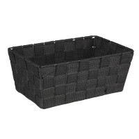 Organizer DOMI 10x25x15cm, pleciony, czarny