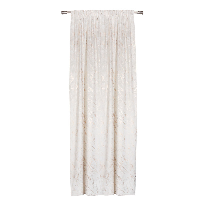 Zasłona z taśmą MARBLE 140x280cm, kolor beżowy