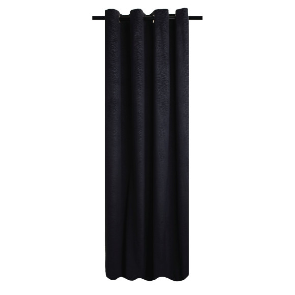 Zasłona z kółkami PERFECT CHIC 140x270 czarny