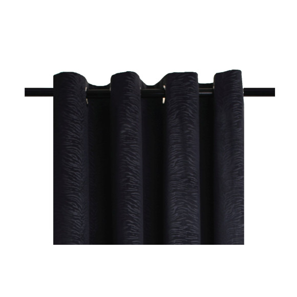Zasłona z kółkami PERFECT CHIC 140x270 czarny
