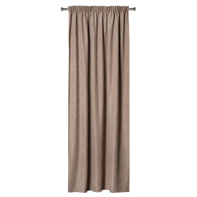 Zasłona z taśmą ZAHRA 140x280 cm taupe