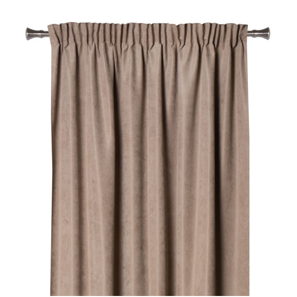 Zasłona z taśmą ZAHRA 140x280 cm taupe