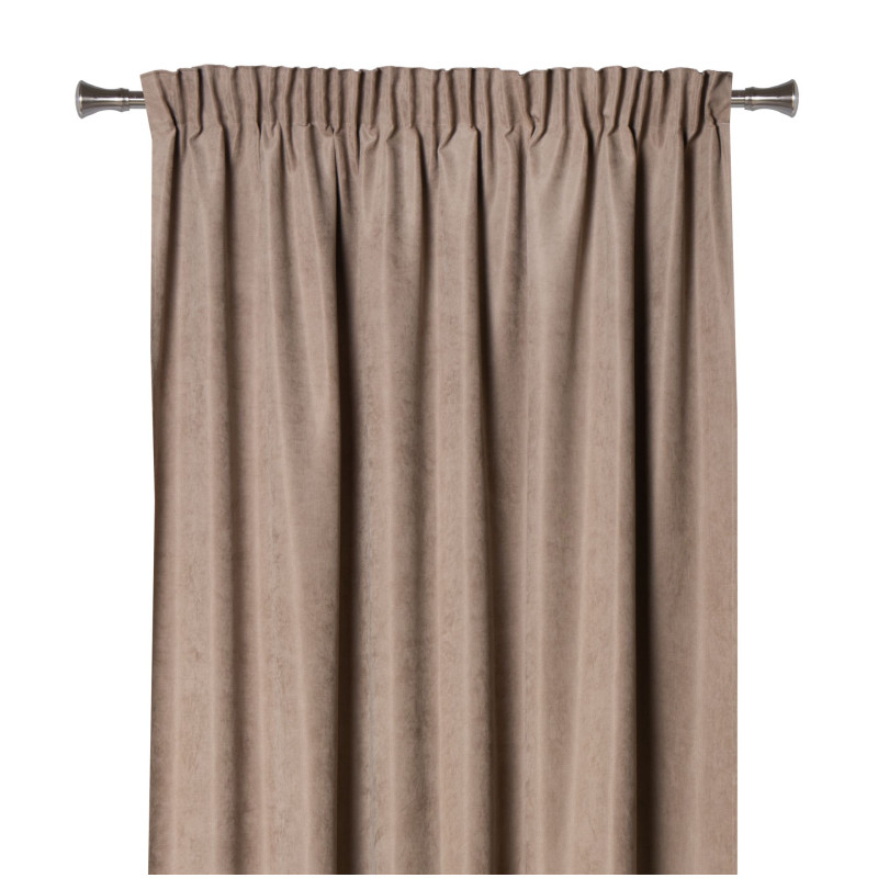 Zasłona z taśmą ZAHRA 140x280 cm taupe